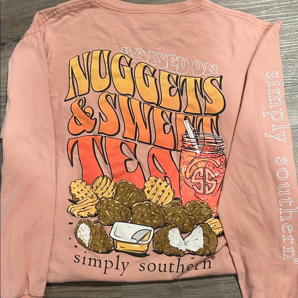 Simply Southern Kids Coral Long Sleeve Tee